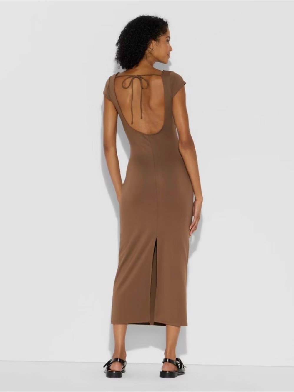 Wild Fable Backless Cap Sleeve Midi Bodycon Dress